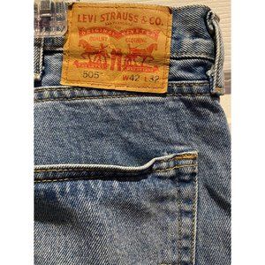 Men's‎ Levi Strauss Denim Blue Jeans 505, W42 L32